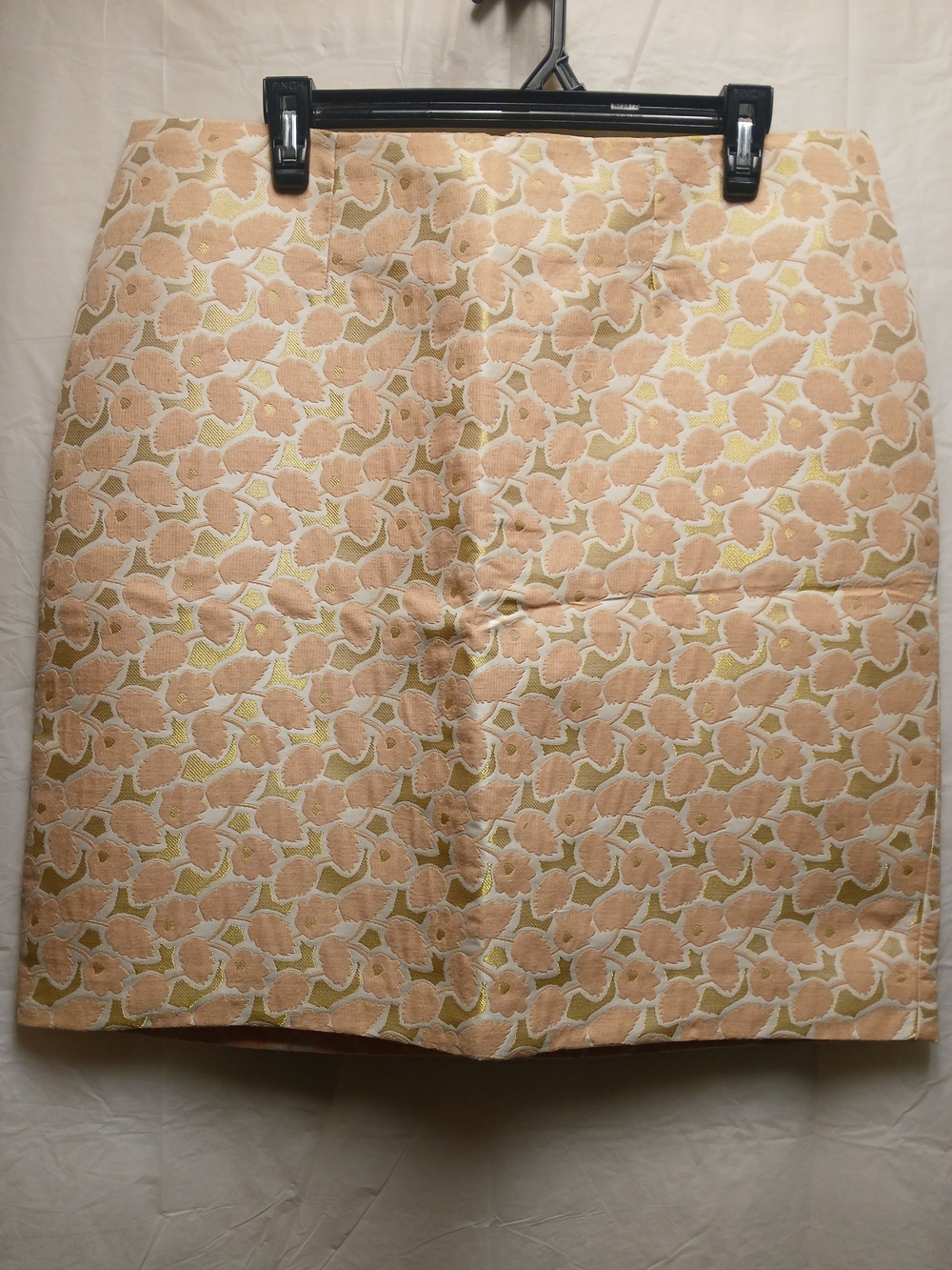 Merona Women's Floral Jacquard A-Line Skirt in Peach and Gold